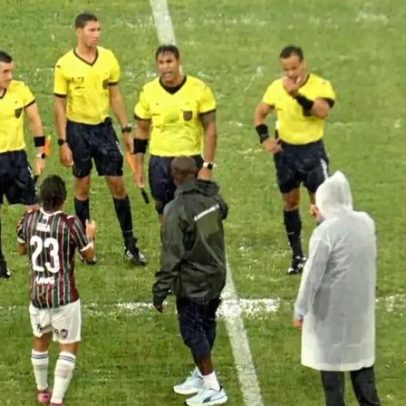 Temporal no Maracanã paralisa Fluminense x Flamengo