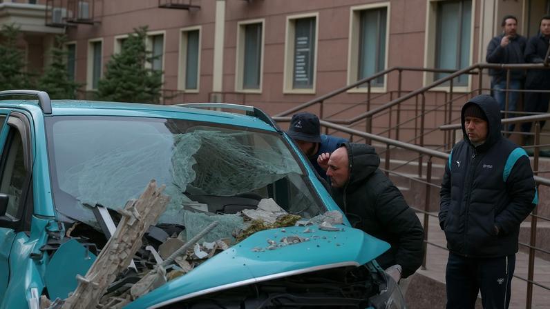 Aftermath of a Russian drone attack in Odesa