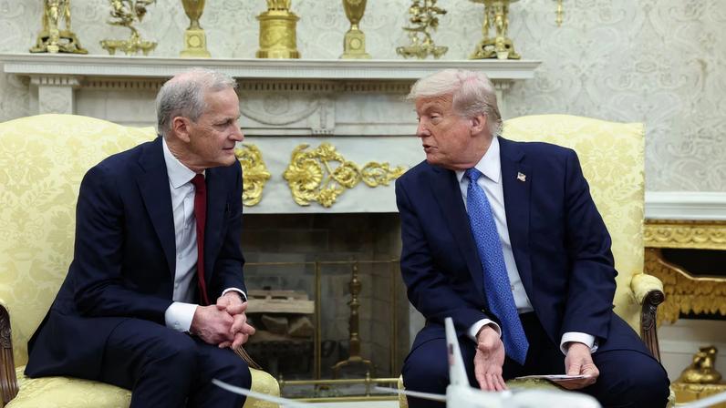 U.S. President Donald Trump meets with Norway's Prime Minister Jonas Gahr Stoere in Washington