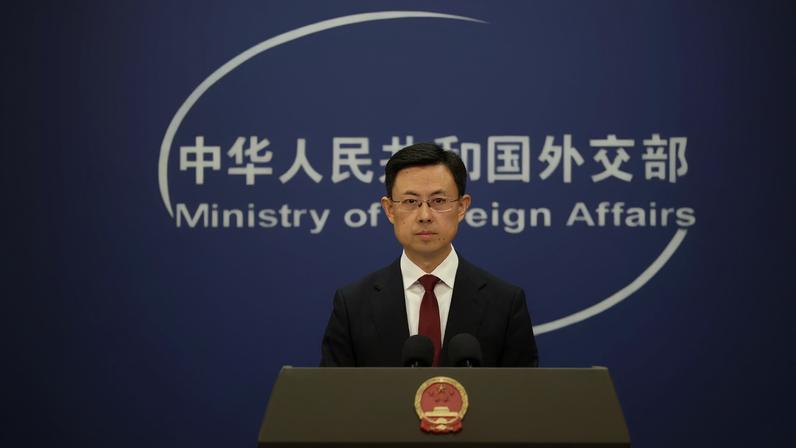 Chinese Foreign Ministry spokesperson Guo Jiakun attends a press conference in Beijing