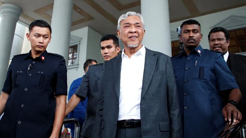 Malaysian Deputy Prime Minister and current president of the UMNO party Ahmad Zahid Hamidi leaves the Kuala Lumpur High Court complex after the court dropped corruption charges against him, in Kuala Lumpur, Malaysia, September 4, 2023. REUTERS/Hasnoor Hussain