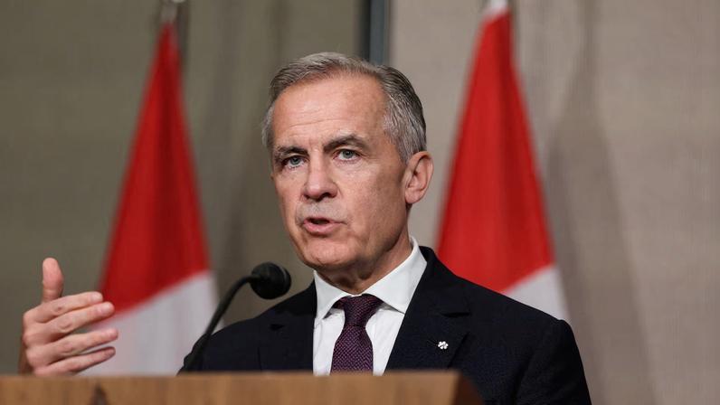 Canada's Prime Minister Mark Carney speaks during a press conference, on the sidelines of the 47th ASEAN Summit in Kuala Lumpur, Malaysia, October 27, 2025.