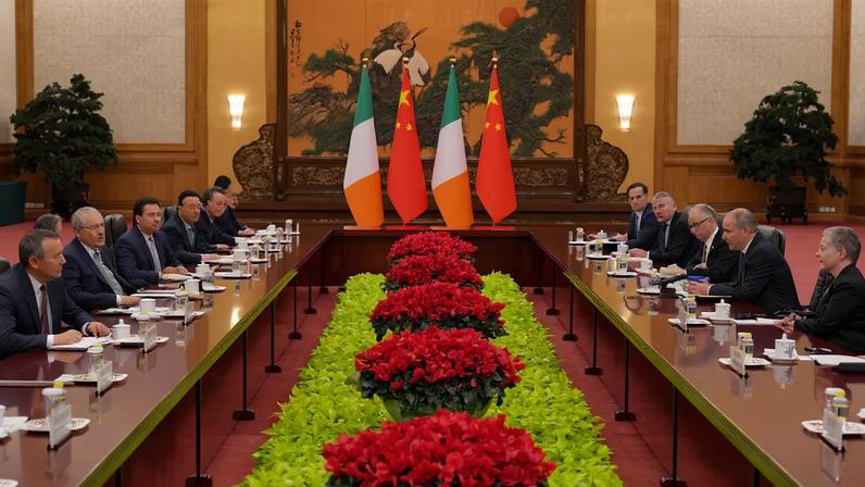 Irish Prime Minister Micheal Martin meets Chinese President Xi Jinping, in Beijing