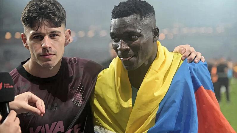 O argentino Zapelli e o colombiano Viveros, do Athletico. Foto: Ernani Ogata/Código19/Gazeta Press