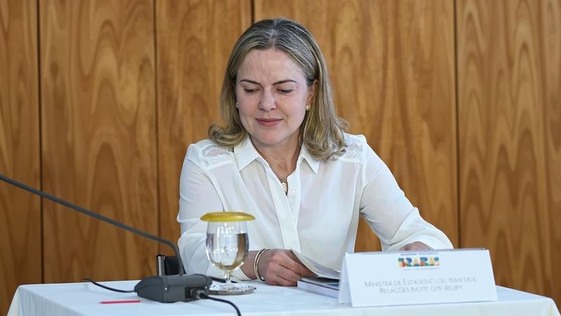 A ministra Gleisi Hoffmann, das Relações Institucionais