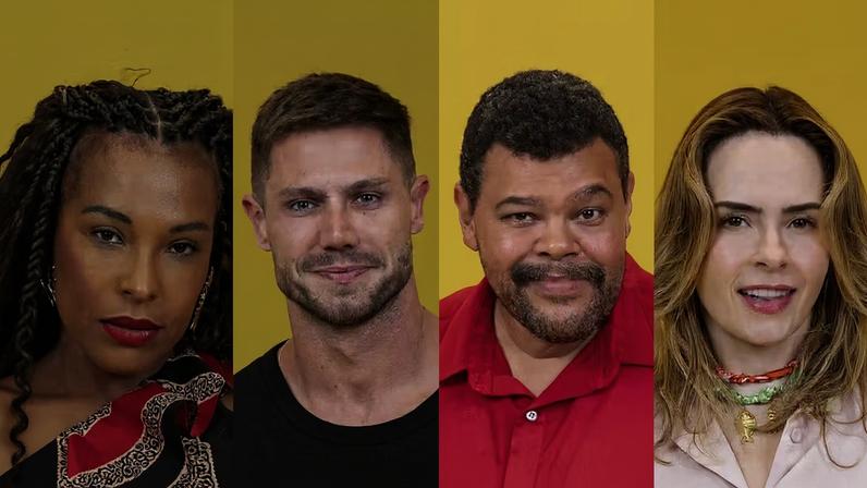 Sol Vega, Jonas Sulzbach, Babu Santana e Ana Paula Renault no BBB 26