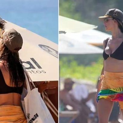 Alessandra Ambrosio é vista beijando o namorado em Fernando de Noronha