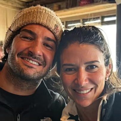 Alexandre Pato e Rebeca Abravanel passam férias em estação de esqui na França
