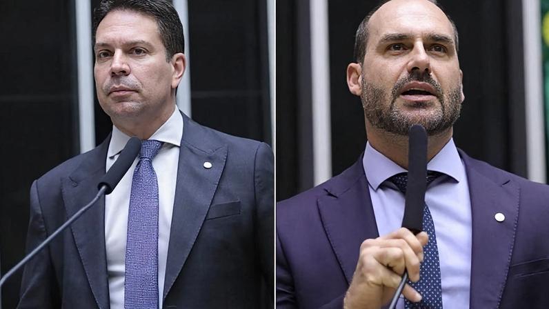 Alexandre Ramagem e Eduardo Bolsonaro