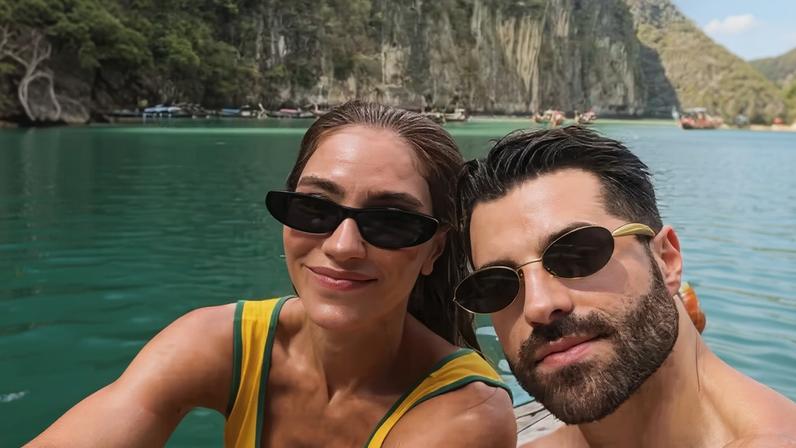 Alok e a esposa, Romana Novais, dão beijão durante passeio na Tailândia