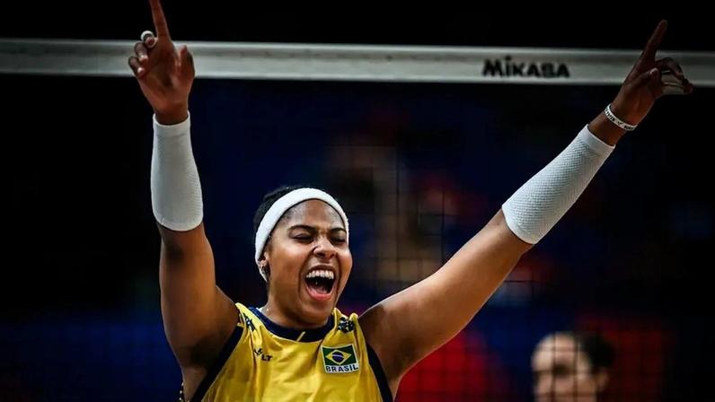 Ana Cristina pela Seleção Brasileira feminina de vôlei (Foto: Volleyballworld)