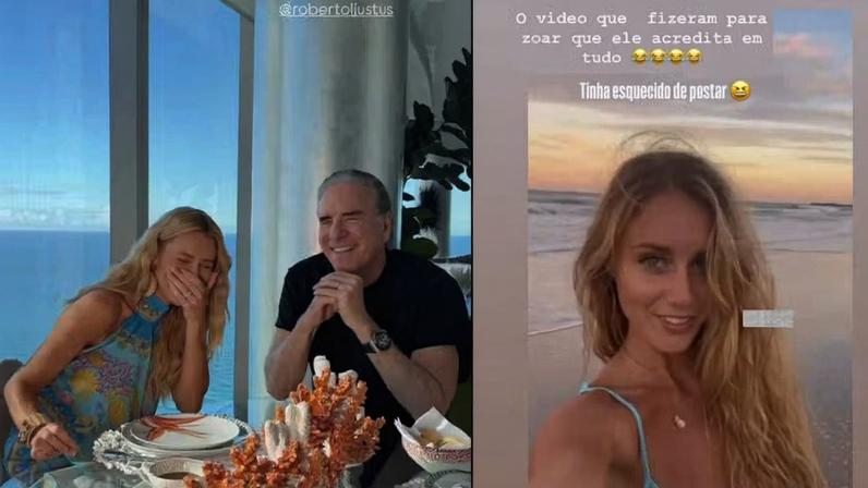 Ana Paula Siebert conta que Roberto Justus curte fotos de IA achado que são mulheres reais