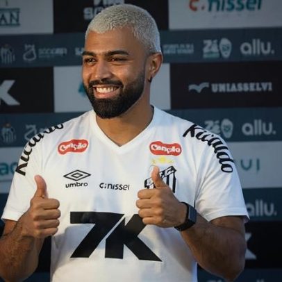 Gabigol faz apresentação ao vivo pelo Santos