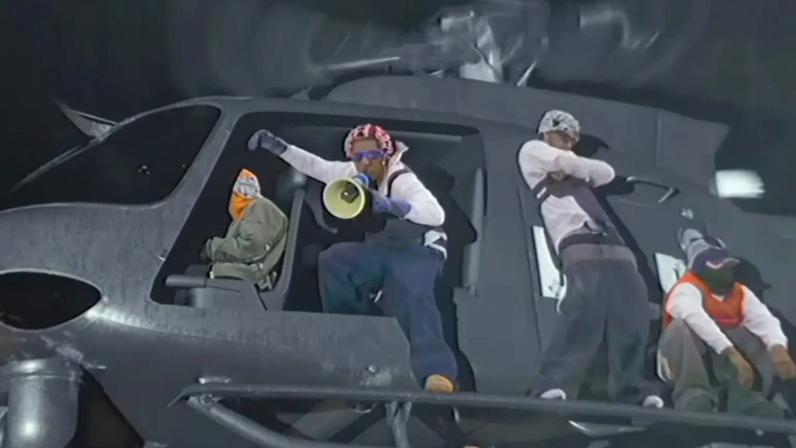 A$AP Rocky Dangles From 'Helicopter' Over Raging City in New Video