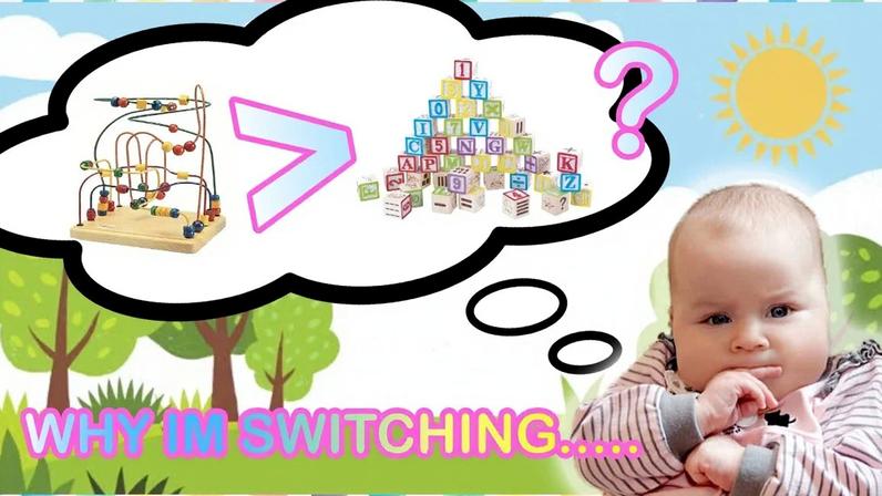 A baby thinks about toys.
