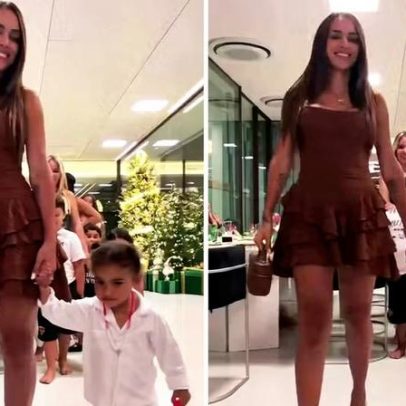 Mavie encanta em desfile com Bruna Biancardi em festa; vídeos