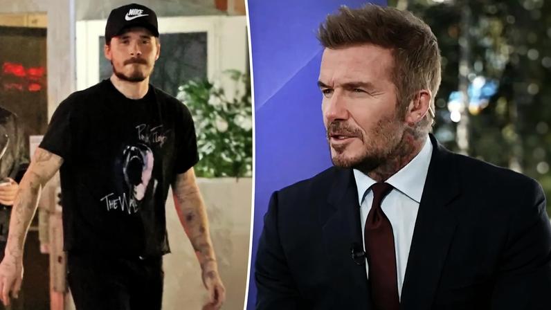 David Beckham, (pictured above in December 2024), spoke about his children’s “mistakes” hours after Brooklyn Beckham’s bombshell statement.