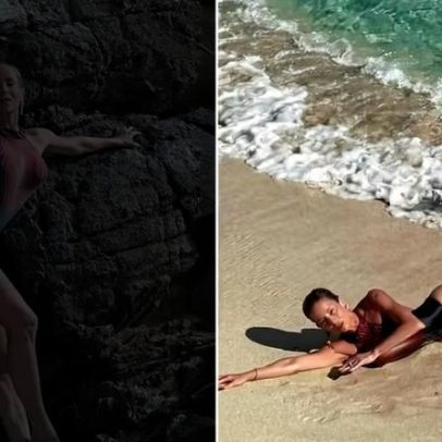 Danielle Winits rebate críticas após fotos de maiô em viagem com o filho