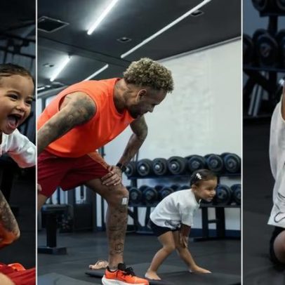 Neymar leva filha Mavie à academia e recebe apoio
