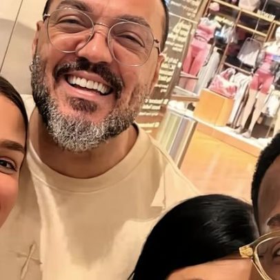 Belo e Mumuzinho vão a jantar após encontro de casais