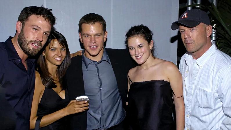 Matt Damon’s wife, Luciana Barroso, (second from the left), once crushed on his best friend, Ben Affleck.