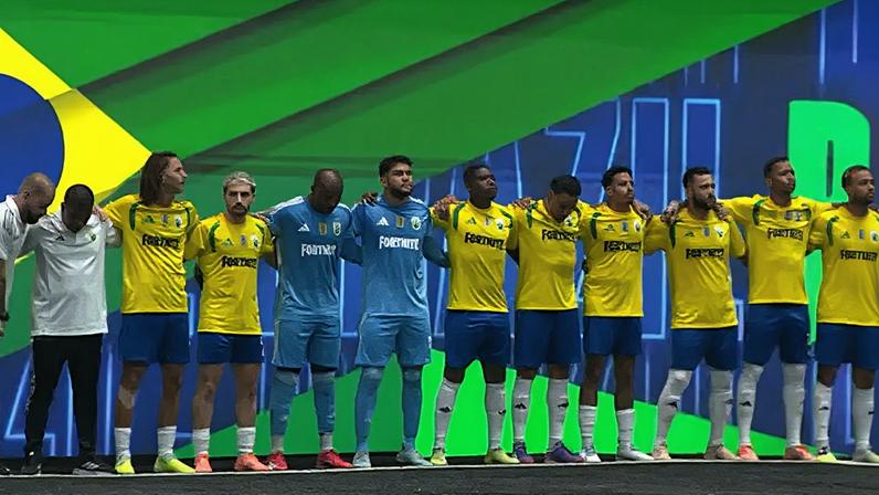 Seleção brasileira antes da estreia na Kings World Cup (Foto: Reprodução)
