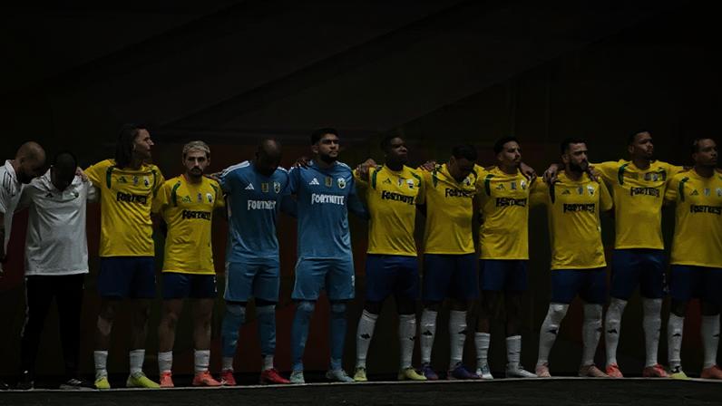 Seleção brasileira antes da estreia na Kings World Cup (Foto: Reprodução)