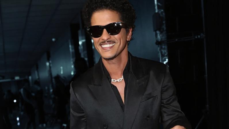 Bruno Mars on Feb. 2, 2025 in Los Angeles, CA.