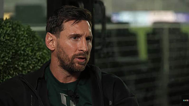 Lionel Messi em entrevista ao canal Luzu TV, da Argentina — Foto: Reprodução