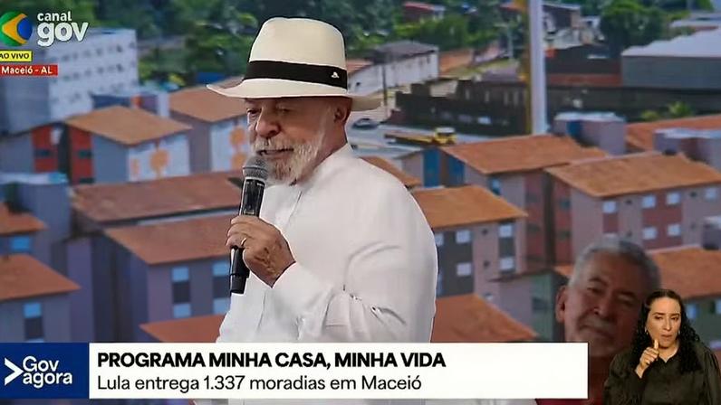 Lula participa de evento em Maceió. — Foto: Reprodução/ CanalGov