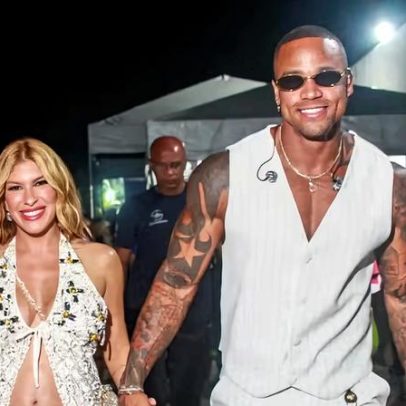 Lore Improta grávida faz show de Léo Santana com look que expõe barriga