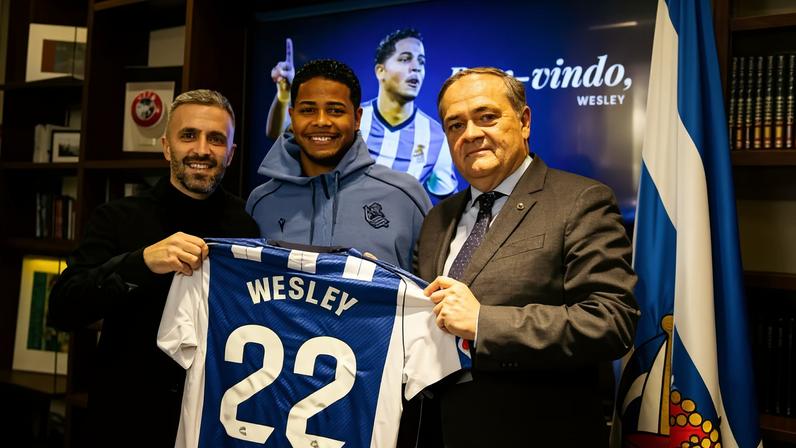 Wesley, ex-Corinthians, é reforço da Real Sociedad — Foto: Divulgação