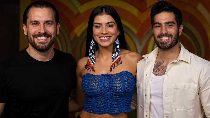 Brigido, Livia, Marciele e Ricardinho, estão na Casa de Vidro do BBB na região Norte — Foto: Globo