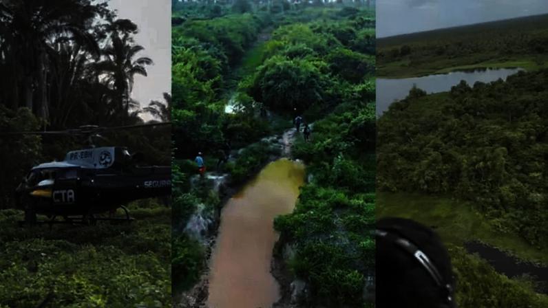 As buscas pelos irmãos Ágata Isabelle e Allan Michael que chegam ao 9º dia nesta segunda-feira (12), contam até com o apoio de militares que estavam de férias, de folga, entre outras condições. Créditos: Reprodução/Polícia Militar do Maranhão