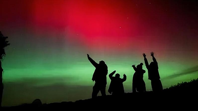 Weather watchers enjoy the bright skies over Dyke in Moray