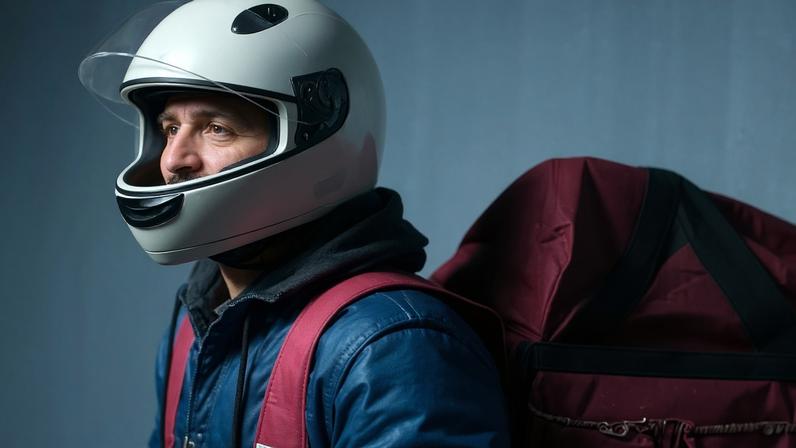 Daniel Rocha vive o motoboy Toninho no telefilme 'Nossa Vizinhança'