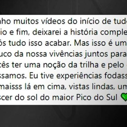 Amiga deixou jovem em montanha no Paraná; bombeiros seguem buscas