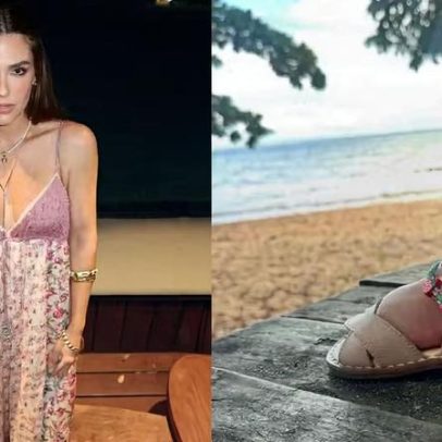 Jade Magalhães abre álbum de fotos na Bahia ao lado da filha e de Luan Santana