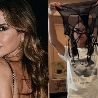 Luciana Gimenez mostra lingerie nova e questiona como usá-la