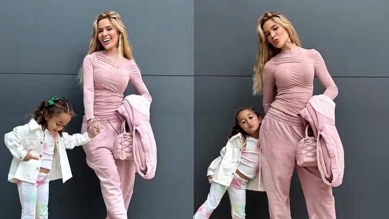 Karoline Lima e a filha, Cecília