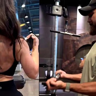 Larissa Manoela exibe músculos definidos durante treino com o marido