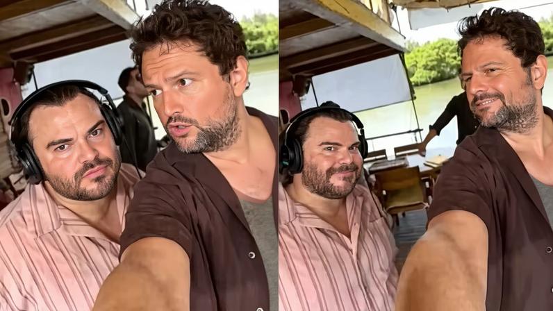 Selton Mello e Jack Black diverte web com vídeo cantando — Foto: Reprodução/Instagram