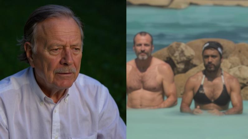 Julio Iglesias, em 2010, na República Dominicana, um mês após se casar acompanhado de outra mulher — Foto: Reprodução/Instagram e Grosby Group