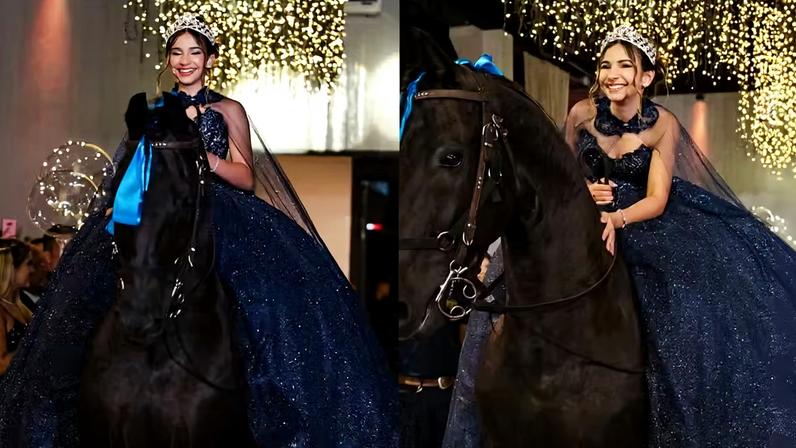 Milena, da dupla Milena e Melissa, na sua festa de 15 anos — Foto: Divulgação/Zotarelli