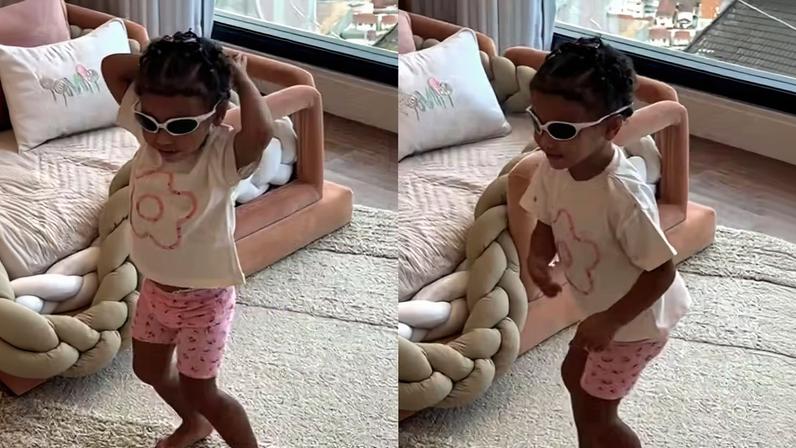 Mavie se diverte enquanto dança — Foto: Reprodução/Instagram