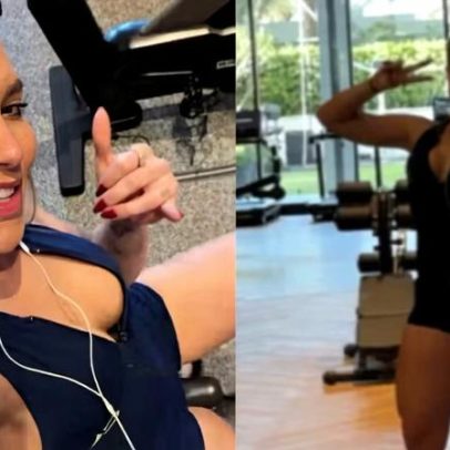 Virginia mostra condicionamento físico durante viagem a Dubai