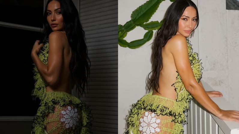 Sabrina Sato posa com vestido vazado — Foto: Reprodução/Instagram