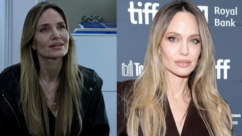 Angelina Jolie interpreta personagem com câncer em novo filme — Foto: Divulgação e Getty Images