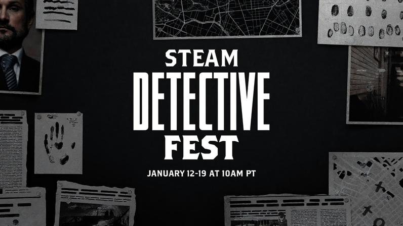 The logo for Steam Detective Fest.