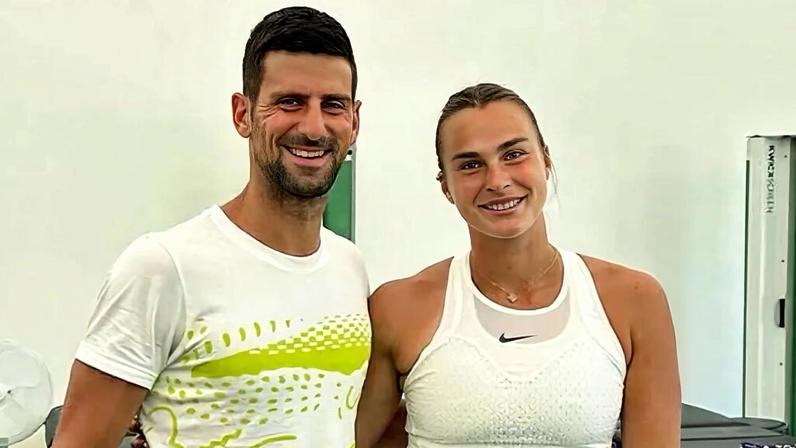 Novak Djokovic e Aryna Sabalenka (Foto: Reprodução/Instagram)